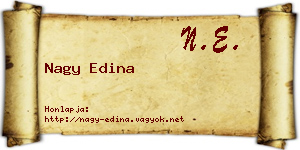 Nagy Edina névjegykártya